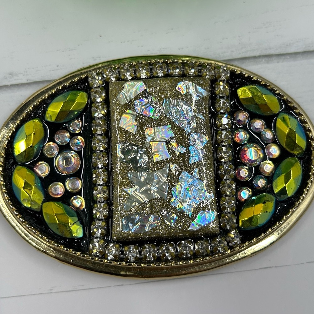 Oval Gemstone Belt Buckle
